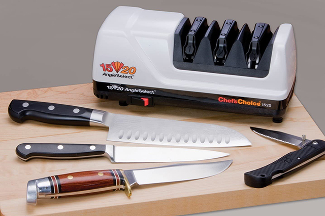 Точилка электрическая для заточки ножей, белая, серия Knife sharpeners, CC320W, Chef